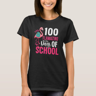 Camiseta 100 Dias Flamazing De Escola Flamingo 100º Dia Fo