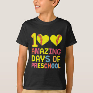 Camiseta 100 Dias Incríveis De Parabéns De Softbyll Da Pré-