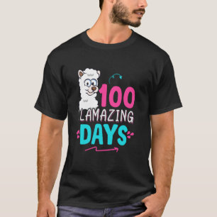 Camiseta 100 Dias Llamativos Celebração dos 100 Dias de Esc