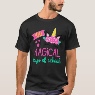 Camiseta 100 Dias Mágicos De Crianças Escolares Unicórnio 1
