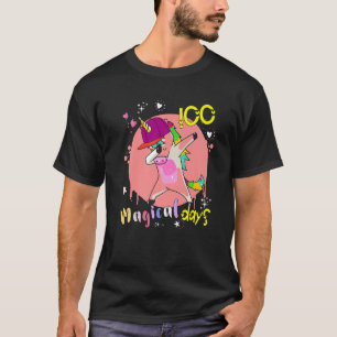 Camiseta 100 dias mágicos de dança de Unicórnio dançando 10