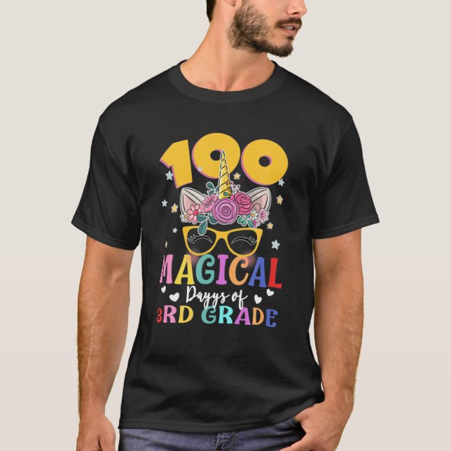 Camiseta 100 Dias Mágicos De Ensino Secundário, Uni (Frente)