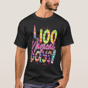 Camiseta 100 dias mágicos de escola unicórnio estudante pro