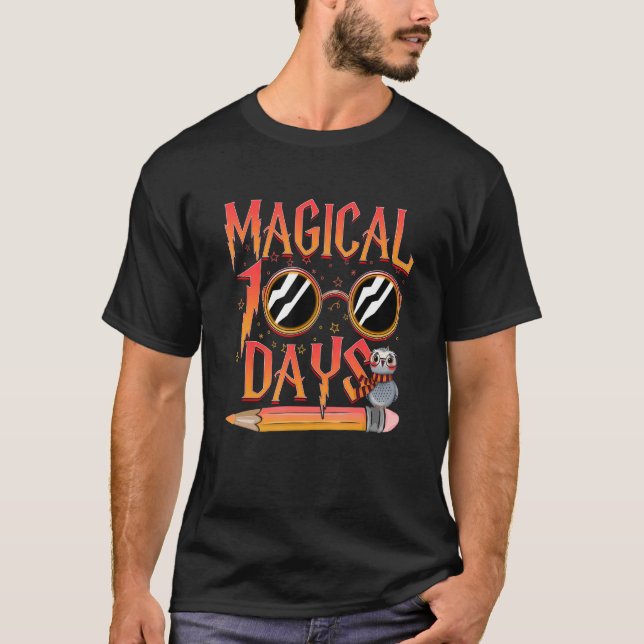 Camiseta 100 Dias Mágicos De Professores Alunos Crianças B (Frente)