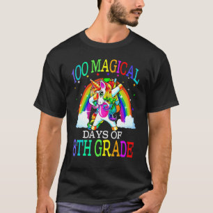 Camiseta 100 Dias Mágicos De Unicórnio Do 8º Grau 100º Dia