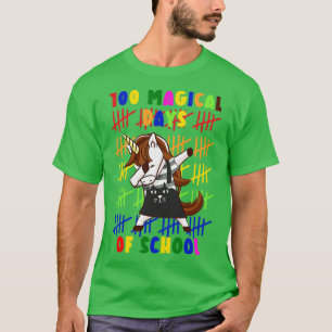 Camiseta 100 Dias Mágicos De Unicórnio Escolar 12