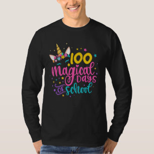 Camiseta 100 dias mágicos de Unicórnio Escolar Oferece Prof