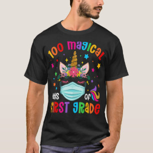 Camiseta 100 Dias Mágicos De Unicórnio Mas Escolar De Prime