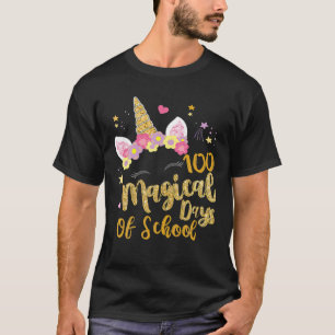 Camiseta 100 Dias Mágicos Do Jardim De Infância Unicórni