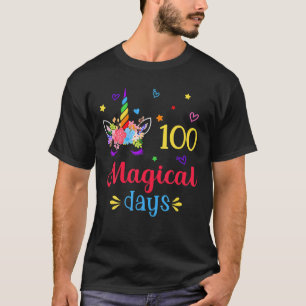 Camiseta 100 Dias Mágicos Unicórnio 100º Dia De Meninas