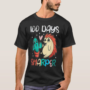 Camiseta 100 Dias Mais Afiado Cactus Ouriço Professor 100º 
