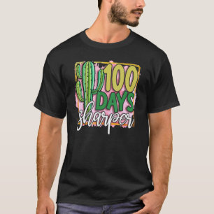 Camiseta 100 Dias Mais Afiado Cactus Professor Feliz 100º D