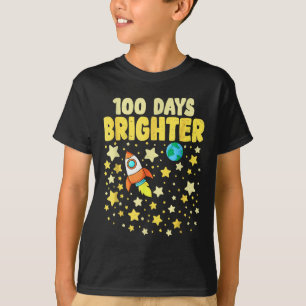 Camiseta 100 Dias Mais Brilhante 100 Dias De Astronauta Esc