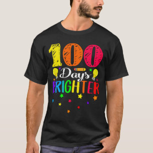 Camiseta 100 Dias Mais Brilhante 100 Dias De Estrelas Escol