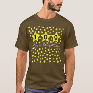 Camiseta 100 dias Mais Brilhante Estrelas 100º Dia do Costu