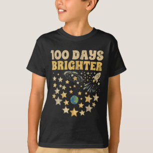 Camiseta 100 Dias Mais Brilhantes Crianças 100º Dia das Est