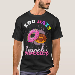 Camiseta 100 Dias Mais Doce 100.º Dia De Rosquinhas Escolar