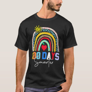 Camiseta 100 dias mais esperto Professor Rainbow Feliz 100º
