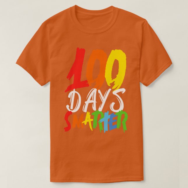 Camiseta 100 dias mais inteligente (Frente do Design)