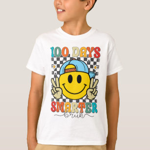 Camiseta 100 Dias Mais Inteligente Cara Funny 100 Dias De E