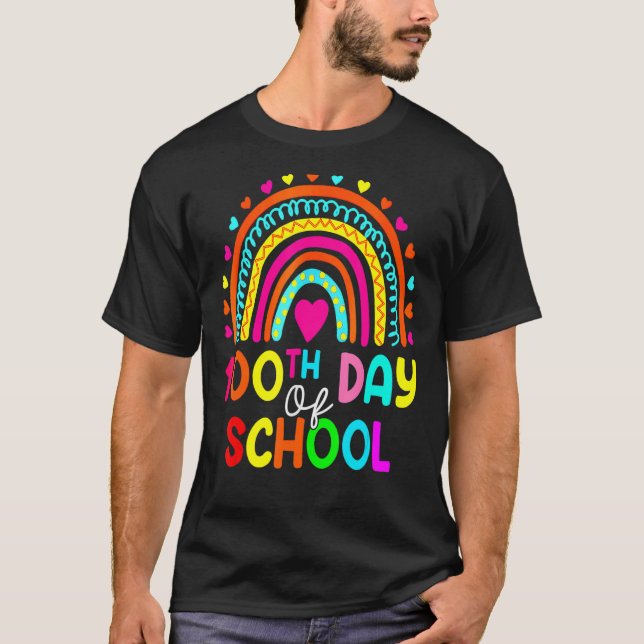 Camiseta 100 Dias Mais Inteligente De Professora Do Ensino  (Frente)