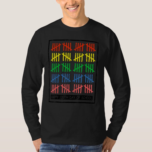 Camiseta 100 Dias Mais Inteligente De Professores Elementar (Frente)