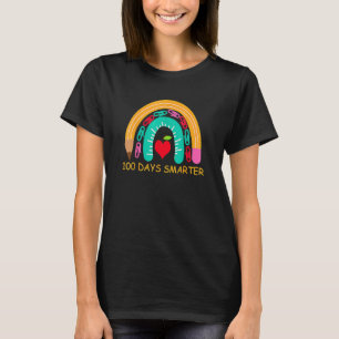 Camiseta 100 Dias Mais Inteligente Do Arco-Íris 100 Dia Da