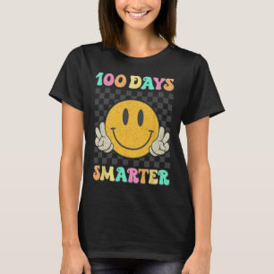 Camiseta 100 Dias Mais Inteligente Rosto Sorriso Bonito Hip
