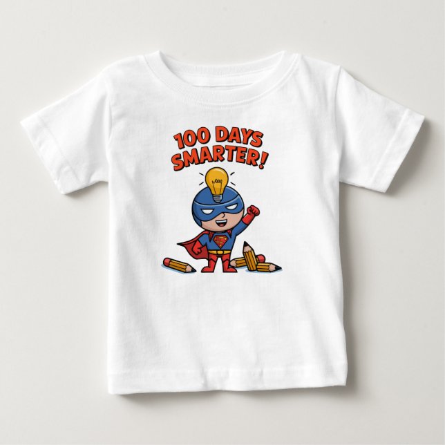 Camiseta 100 dias mais inteligentes (Frente)