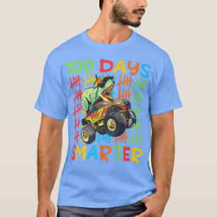 Camiseta 100 Dias Mais Inteligentes 100º Dia De Dinossauros