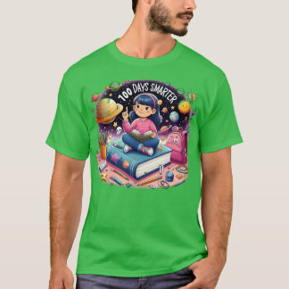 Camiseta 100 dias mais inteligentes 100º dia do astronauta