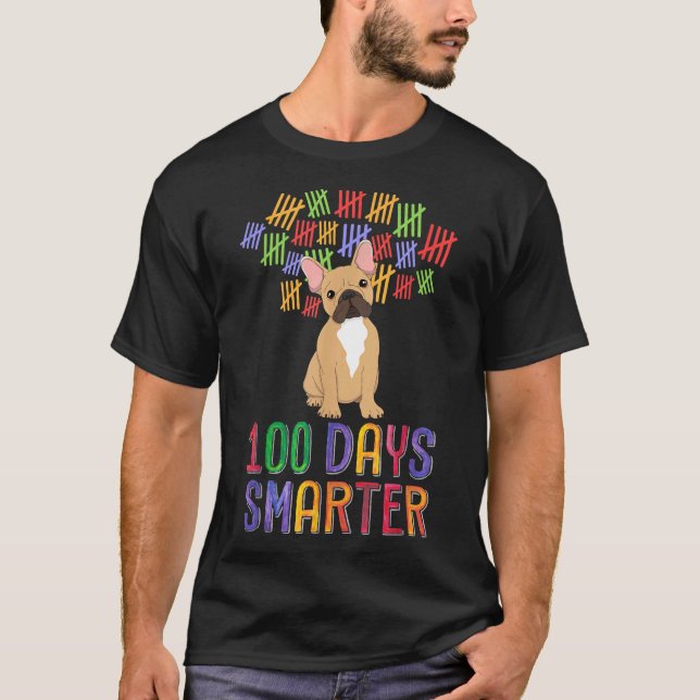 Camiseta 100 Dias Mais Inteligentes 100.º Dia De Ensino Fra (Frente)