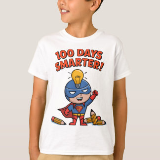Camiseta 100 dias mais inteligentes 100 dias de escola