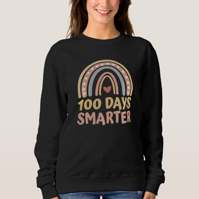 Camiseta 100 Dias Mais Inteligentes 100 Dias De Escola Boho (Frente)