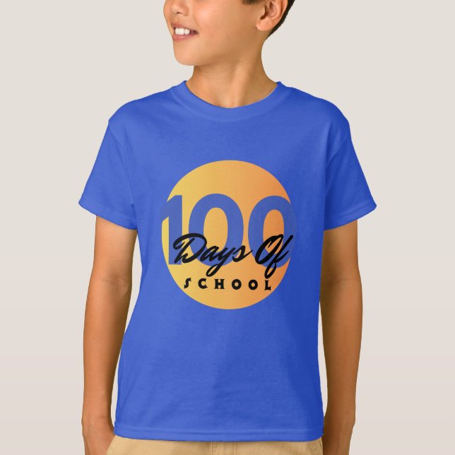 Camiseta 100 dias mais inteligentes: 100 dias de escola par (Frente)
