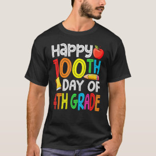 Camiseta 100 Dias Mais Inteligentes 4º Ano Da Escola
