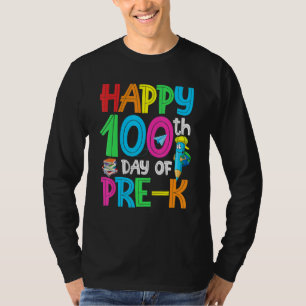 Camiseta 100 Dias Mais Inteligentes Antes Do K Feliz 100º D