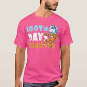 Camiseta 100 dias mais inteligentes com Unicórnio para Astr