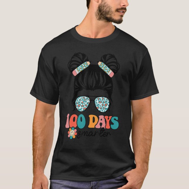 Camiseta 100 Dias Mais Inteligentes De Groovy 100 Dias De M (Frente)