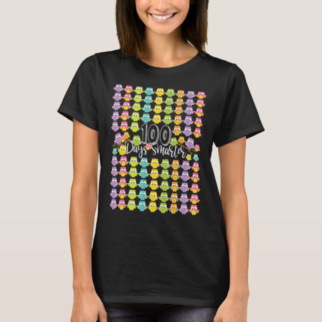 Camiseta 100 Dias Mais Inteligentes Do 100º Dia De Crianças (Frente)