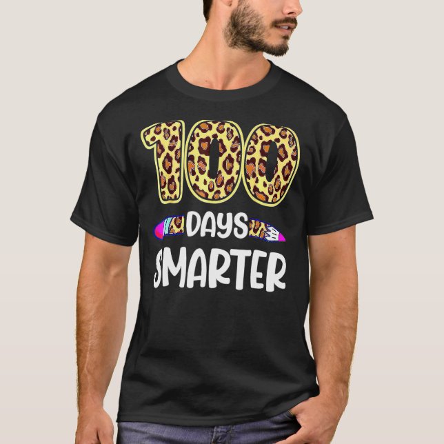 Camiseta 100 Dias Mais Inteligentes Estudantes De Professor (Frente)
