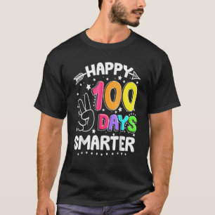 Camiseta 100 Dias Mais Inteligentes Feliz 100º Dia Da Escol