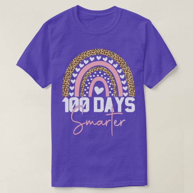Camiseta 100 Dias Mais Inteligentes Feliz 100º Dia da Escol (Frente do Design)