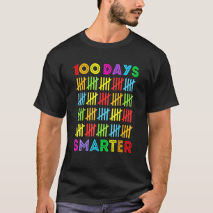 Camiseta 100 Dias Mais Inteligentes Feliz 100º Dia de Estud