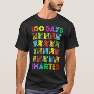 Camiseta 100 Dias Mais Inteligentes Feliz 100º Dia de Estud