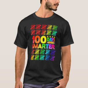 Camiseta 100 Dias Mais Inteligentes Feliz 100º Dia de Estud