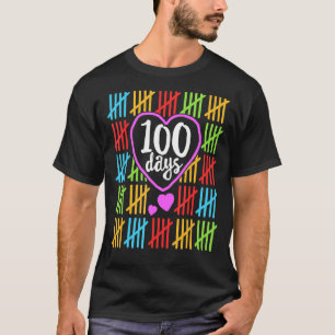 Camiseta 100 Dias Mais Inteligentes Feliz 100º Dia de Estud