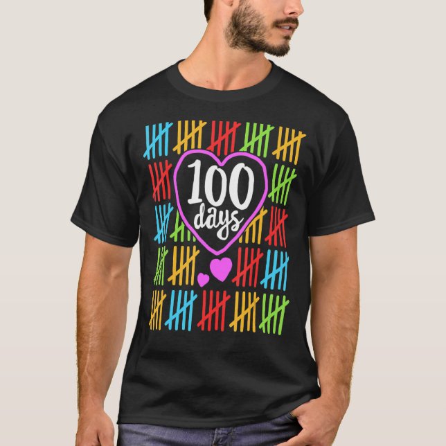 Camiseta 100 Dias Mais Inteligentes Feliz 100º Dia de Estud (Frente)