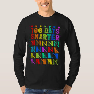 Camiseta 100 Dias Mais Inteligentes Feliz 100º Dia de Estud