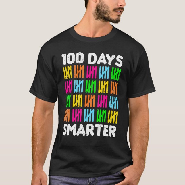 Camiseta 100 Dias Mais Inteligentes Feliz 100º Dia de Estud (Frente)